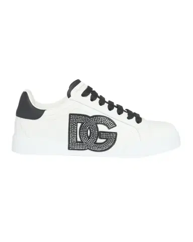 Dolce & Gabbana Bicolor Crystal DG Low-Top Sneakers | Thumbnail 1