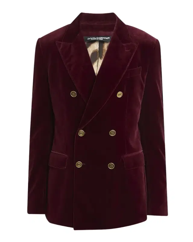 Dolce & Gabbana Men 's Velvet Double-Breasted Peak Lapel Dinner Jacket
