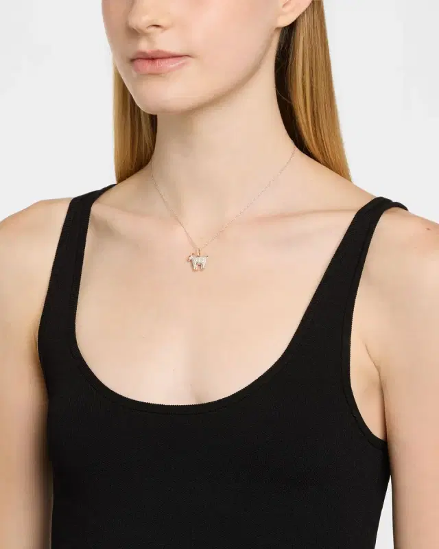 18K Gold The Goat Diamond Pendant Necklace