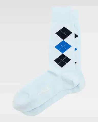 Pantherella Men's Irwin Egyptian Cotton Argyle Crew Socks | Thumbnail 2