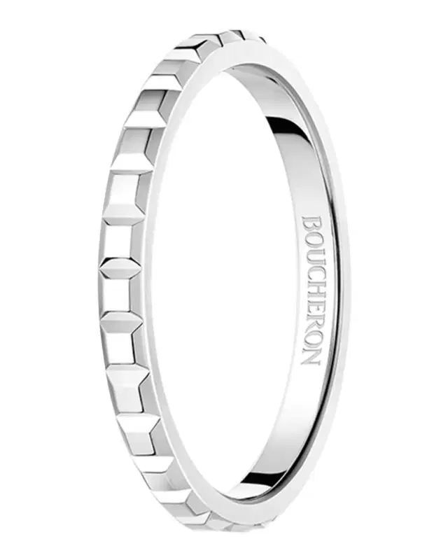 Quatre Clou de Paris Wedding Band in 18K White Gold
