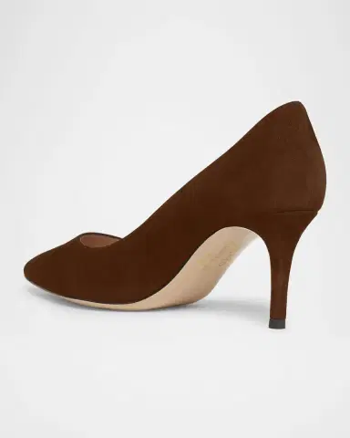 Gianvito Rossi Suede Stiletto Classic Pumps | Thumbnail 3