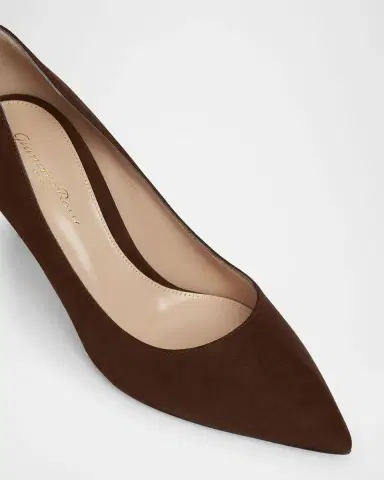 Gianvito Rossi Suede Stiletto Classic Pumps | Thumbnail 4