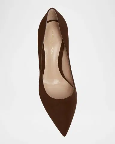 Gianvito Rossi Suede Stiletto Classic Pumps | Thumbnail 5
