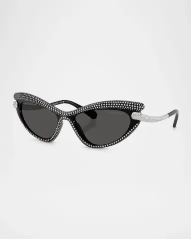 Swarovski SK6038 Cat-Eye Embellished Sunglasses | Thumbnail 3 Swarovski SK6038 Cat-Eye Embellished Sunglasses | Thumbnail 3