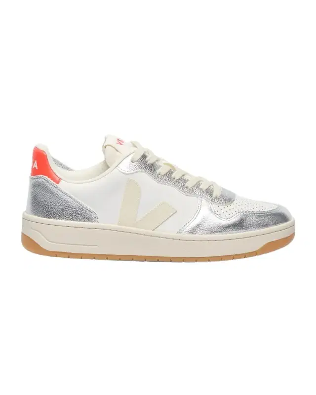 V-10 Bicolor Leather Low-Top Sneakers