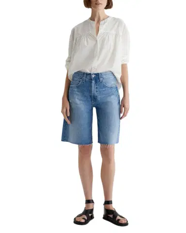AG Jeans Hattie Relaxed High-Rise Denim Shorts | Thumbnail 1