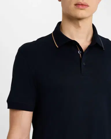 Orlebar Brown Men's Dominic Short-Sleeve Fine Ribbon Polo Shirt | Thumbnail 4 Orlebar Brown Men's Dominic Short-Sleeve Fine Ribbon Polo Shirt | Thumbnail 4