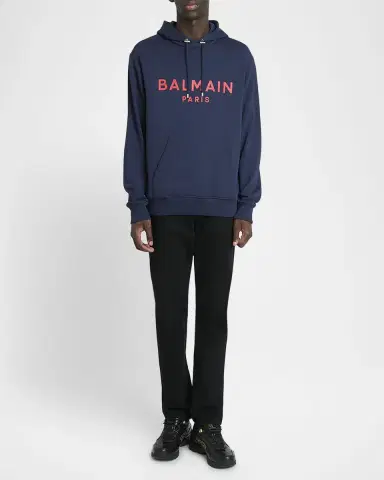 Balmain Men 's Cotton Logo Sweatshirt | Thumbnail 2 Balmain Men 's Cotton Logo Sweatshirt | Thumbnail 2