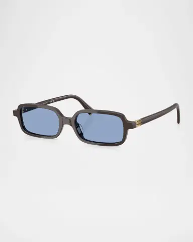 Miu Miu Logo Acetate Rectangle Sunglasses | Thumbnail 2