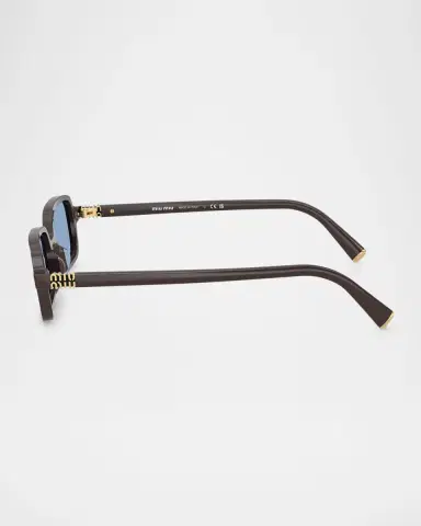 Miu Miu Logo Acetate Rectangle Sunglasses | Thumbnail 3
