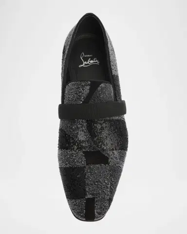 Christian Louboutin Men's Dandydecotracks Sequin Red-Sole Loafers | Thumbnail 5 Christian Louboutin Men's Dandydecotracks Sequin Red-Sole Loafers | Thumbnail 5