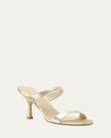 Stuart Weitzman Nudist Metallic Dual-Band Slide Sandals | Thumbnail 6