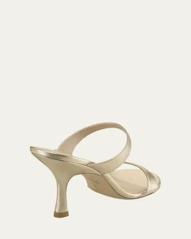 Stuart Weitzman Nudist Metallic Dual-Band Slide Sandals | Thumbnail 7