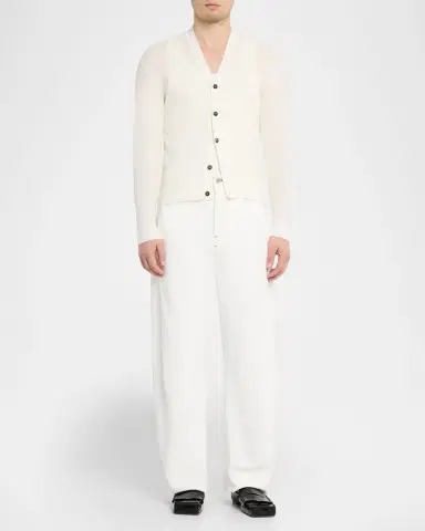 Jacquemus Men's Brode Back-Embroidery Knit Cardigan | Thumbnail 2