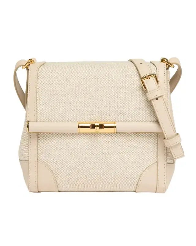Marlene Flap Linen Crossbody Bag