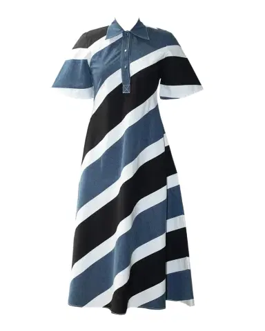 LOVEBIRDS Gravity Striped Cotton Midi Shirtdress | Thumbnail 1 LOVEBIRDS Gravity Striped Cotton Midi Shirtdress | Thumbnail 1