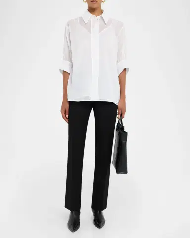 Jil Sander Volume Short-Sleeve Cotton Boxy Shirt | Thumbnail 2