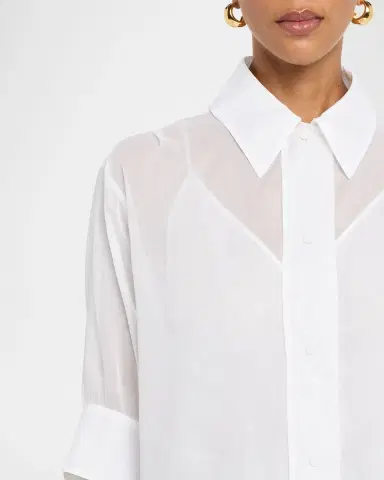 Jil Sander Volume Short-Sleeve Cotton Boxy Shirt | Thumbnail 5
