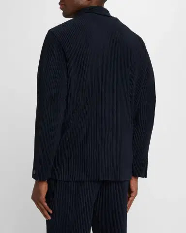 Homme Plissé Issey Miyake Men 's Pleated Single-Breasted Sport Coat | Thumbnail 3