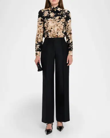 Dolce & Gabbana Rose Cretonne Charmeuse Button-Down Shirt | Thumbnail 2