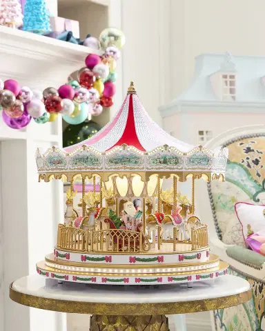 Mr Christmas 2026 Sugarplum Swarovski Carousel Christmas Decoration | Thumbnail 1