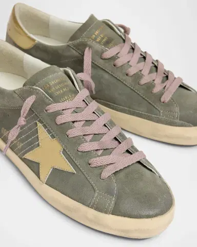 Golden Goose Men's Super-Star Suede and Metallic Leather Sneakers | Thumbnail 5 Golden Goose Men's Super-Star Suede and Metallic Leather Sneakers | Thumbnail 5