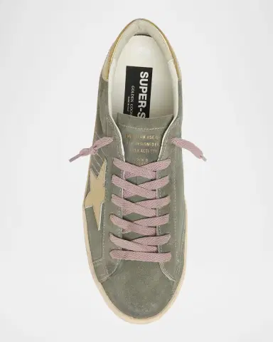 Golden Goose Men's Super-Star Suede and Metallic Leather Sneakers | Thumbnail 6 Golden Goose Men's Super-Star Suede and Metallic Leather Sneakers | Thumbnail 6