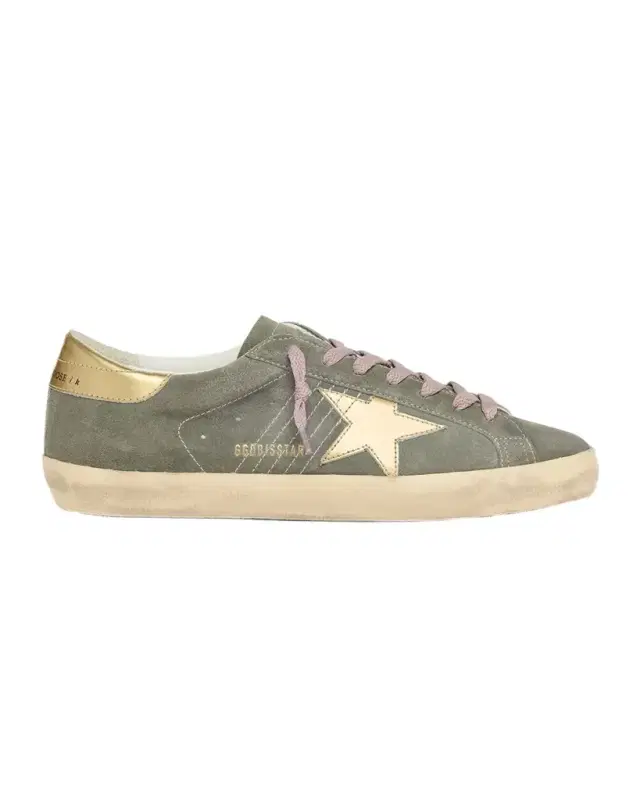 Men 's Super-Star Suede and Metallic Leather Sneakers