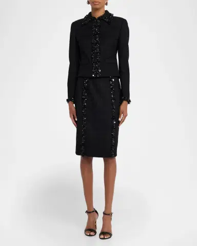 Dolce & Gabbana Sequined Stretch Matte Sheath Skirt | Thumbnail 2 Dolce & Gabbana Sequined Stretch Matte Sheath Skirt | Thumbnail 2