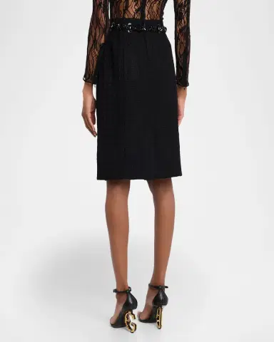 Dolce & Gabbana Sequined Stretch Matte Sheath Skirt | Thumbnail 3 Dolce & Gabbana Sequined Stretch Matte Sheath Skirt | Thumbnail 3