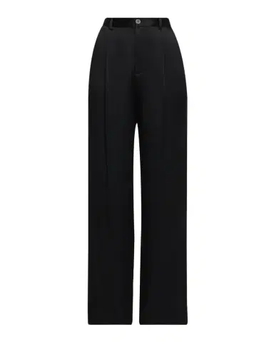 Lapointe Mid-Rise Pleated Relaxed Straight-Leg Doubleface Satin Pants | Thumbnail 1