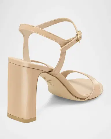 Stuart Weitzman Babette Patent Leather Ankle-Strap Sandals | Thumbnail 21
