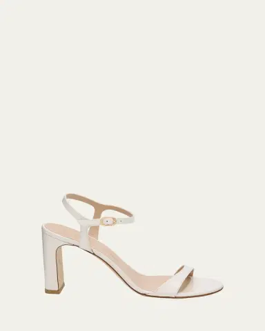 Stuart Weitzman Babette Patent Leather Ankle-Strap Sandals | Thumbnail 4
