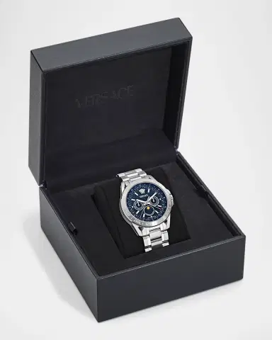Versace V-Galaxy Moonphase 43MM Stainless Steel Bracelet Watch | Thumbnail 5 Versace V-Galaxy Moonphase 43MM Stainless Steel Bracelet Watch | Thumbnail 5