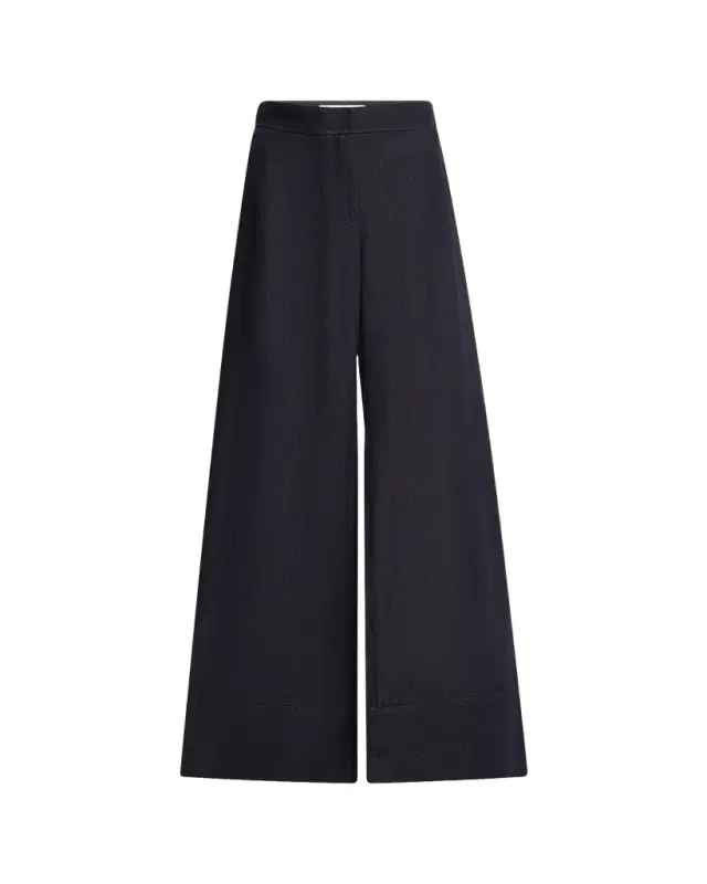 Charles Wide-Leg Twill Pants