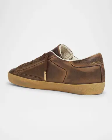 Golden Goose Men's Embossed Star Leather Low-Top Sneakers | Thumbnail 3