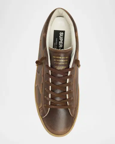 Golden Goose Men's Embossed Star Leather Low-Top Sneakers | Thumbnail 5