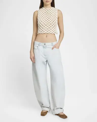Alaïa Rounded Low-Rise Jeans | Thumbnail 2 Alaïa Rounded Low-Rise Jeans | Thumbnail 2