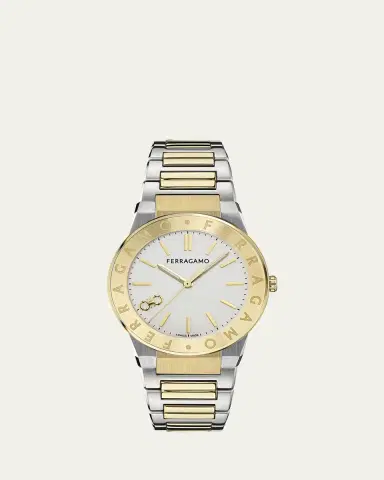 FERRAGAMO Ferragamo Sapphire Logo 41mm Two Tone Bracelet Watch | Thumbnail 4