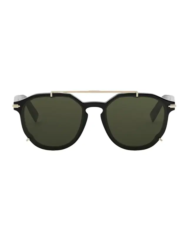 Dior Men 's BlackSuit RI Round Acetate & Metal Sunglasses