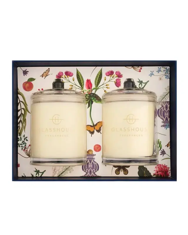 Glasshouse Fragrances Soy Candle Duo, 2 x 6.8 oz.
