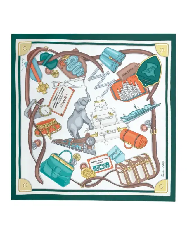 Franzi Printed Silk Twill Square Scarf