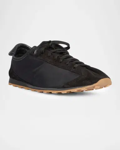 Jacquemus Men's The Tennis Suede & Nylon Sneakers | Thumbnail 2 Jacquemus Men's The Tennis Suede & Nylon Sneakers | Thumbnail 2