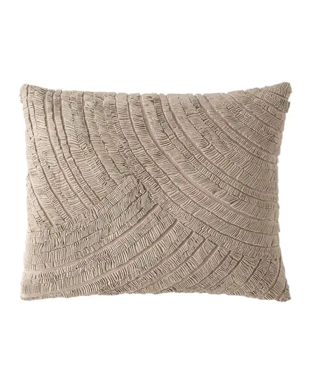Donna Karan Home Foil Printed and Textured Decorative Pillow, 16" x 20"