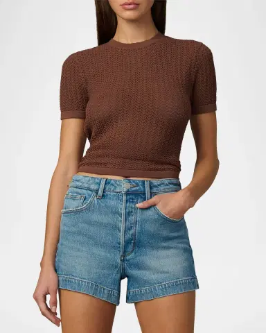 Joe 's Jeans The Crochet Baby Tee | Thumbnail 3 Joe 's Jeans The Crochet Baby Tee | Thumbnail 3