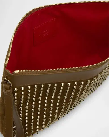 Christian Louboutin Funky Spike Pouch Bag in Suede | Thumbnail 2 Christian Louboutin Funky Spike Pouch Bag in Suede | Thumbnail 2
