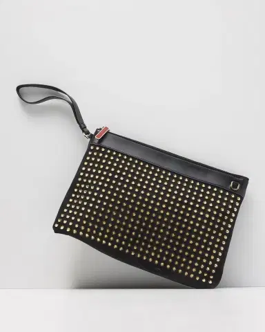 Christian Louboutin Funky Spike Pouch Bag in Suede | Thumbnail 3 Christian Louboutin Funky Spike Pouch Bag in Suede | Thumbnail 3