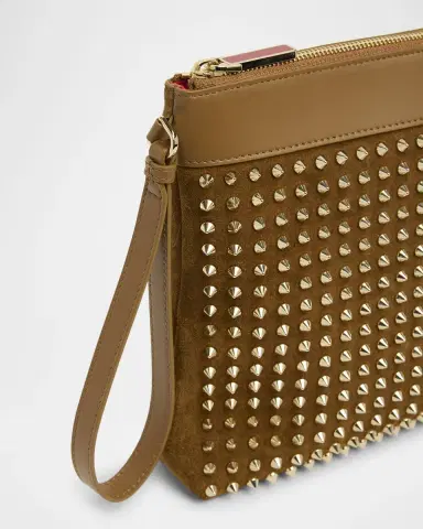 Christian Louboutin Funky Spike Pouch Bag in Suede | Thumbnail 4 Christian Louboutin Funky Spike Pouch Bag in Suede | Thumbnail 4