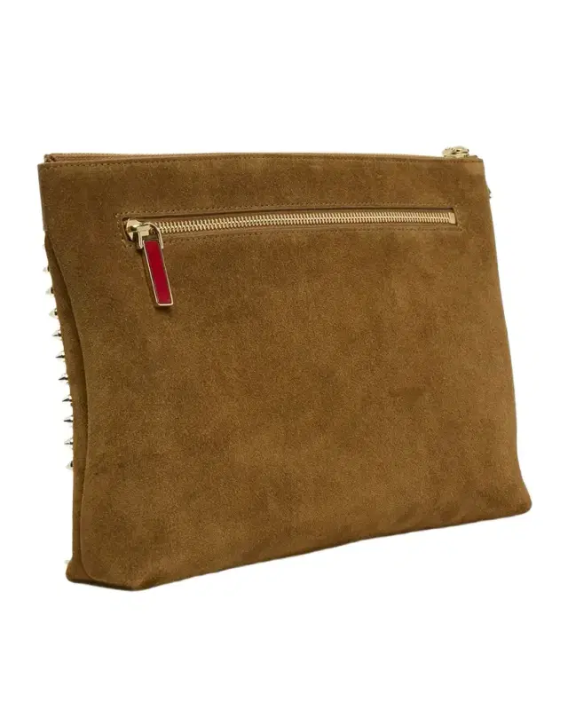 Funky Spike Pouch Bag in Suede